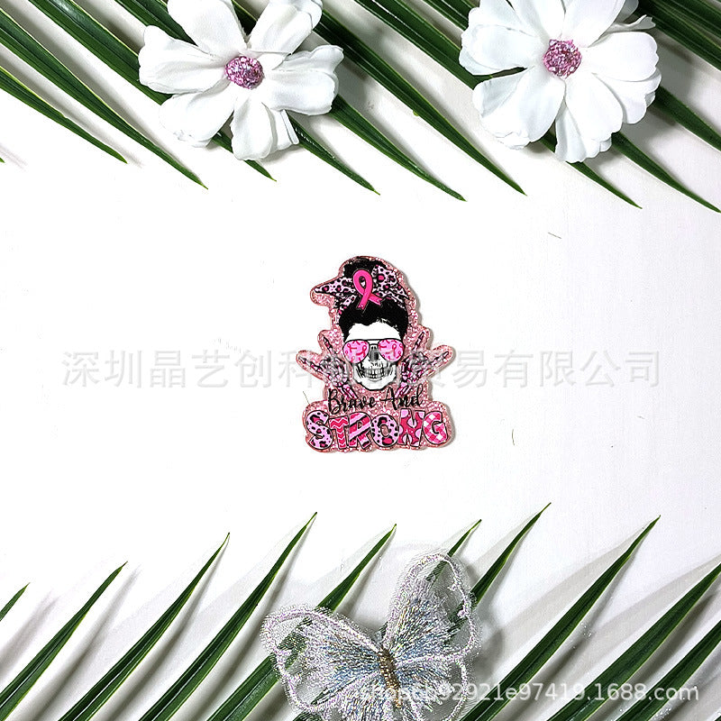 Wholesale 10 pcs/pack Sequin Halloween Skull Acrylic DIY Accessories