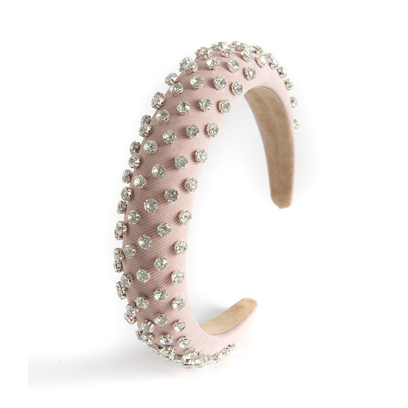 Wholesale Diamond-encrusted Wide-brimmed Headband