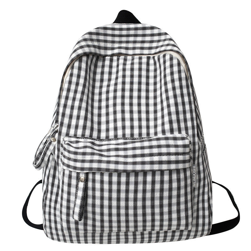 Wholesale Nylon Simple Checked Casual Backpacks