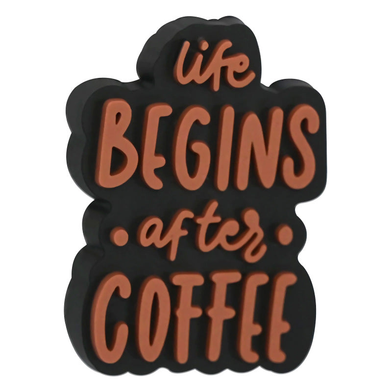 WholesaleRandom 100pcs Cartoon coffee letter bead Focal Beads