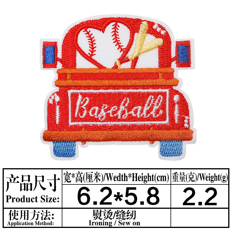 Wholesale Cartoon Baseball Football Embroidery DIY Patches