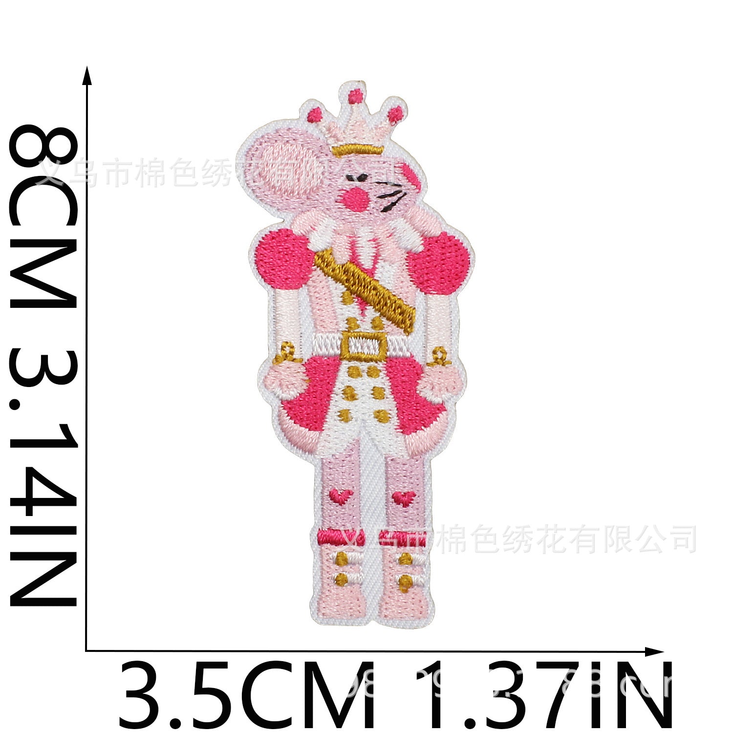 Wholesale Pink Santa Embroidered Iron On Patch Heart Candy Design Decorative Patch For Bags Clothing Holiday Craft Supply