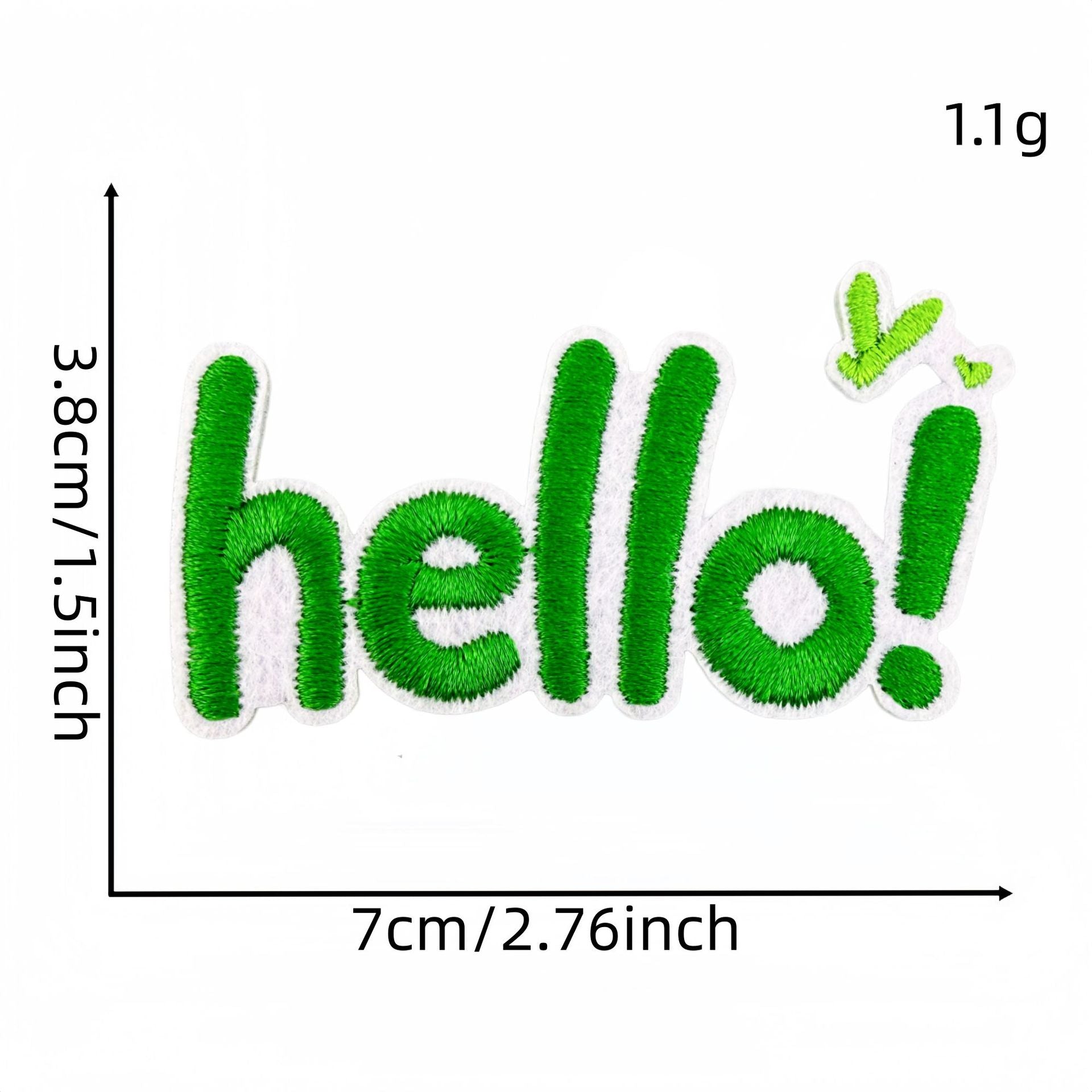 Wholesale Cartoon Hello Embroidered Patch For Everyday DIY Decoration Clothing Accessory