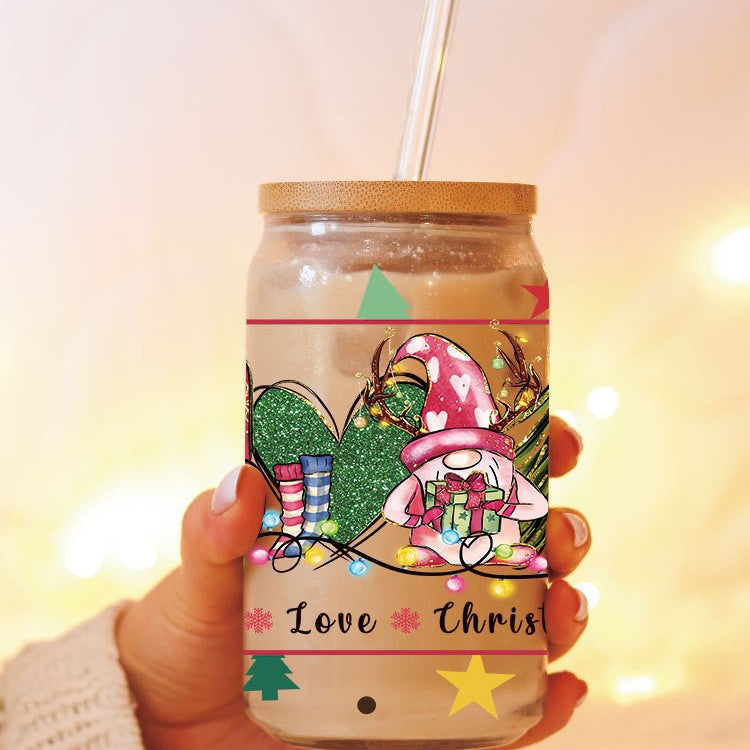 Wholesale Cartoon Christmas Series 16oz Cup UV DTF Wraps