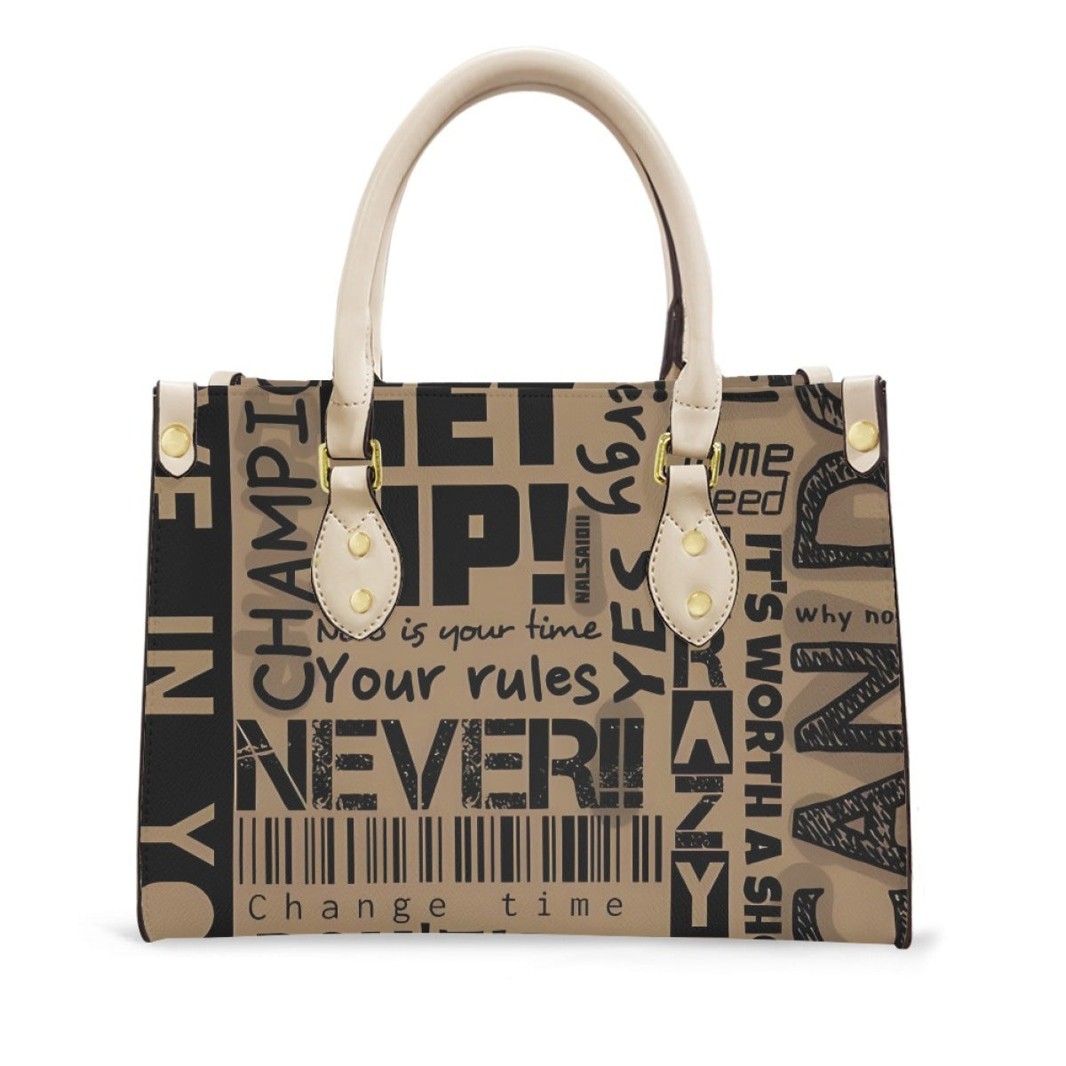 Wholesale Graffiti Elements Vintage Print Pattern Hand-held Women's Bag