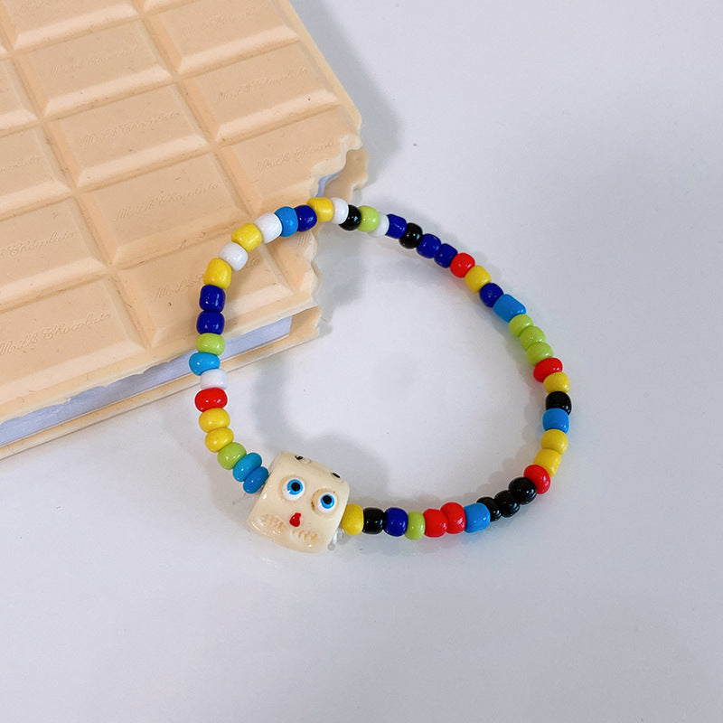 Wholesale Imitation Pearl Funny Little Monster Bracelet