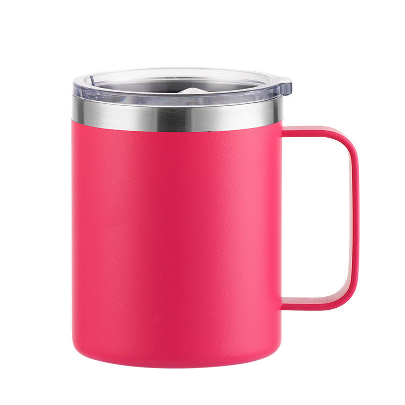 Wholesale Tumbler 12oz Stainless Steel Handle Insulated Solid Color Mug