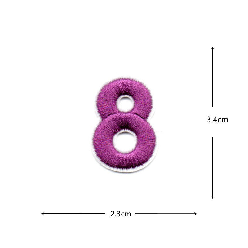 Wholesale Colorful numeric and English letters DIY Patches