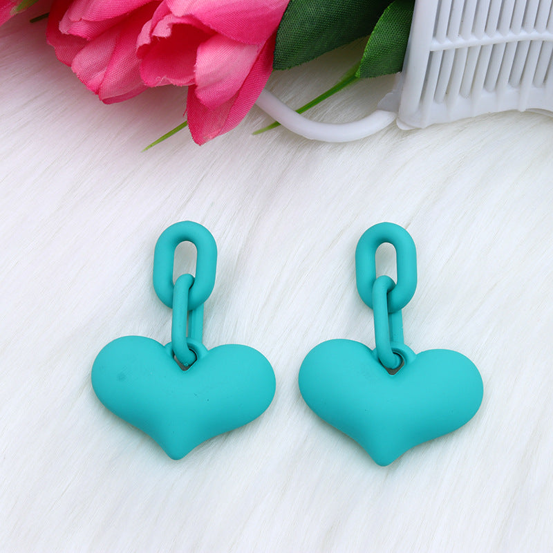 Wholesale Valentine's Day Love Spray Painted Acrylic Earrings