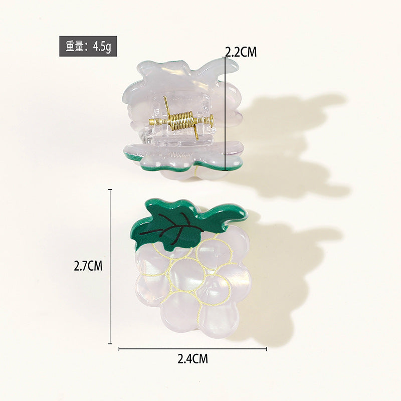 Wholesale PVC Korean Style Fruit Hair Clips Cute Lemon Strawberry Claw Clip For Everyday Styling Gift