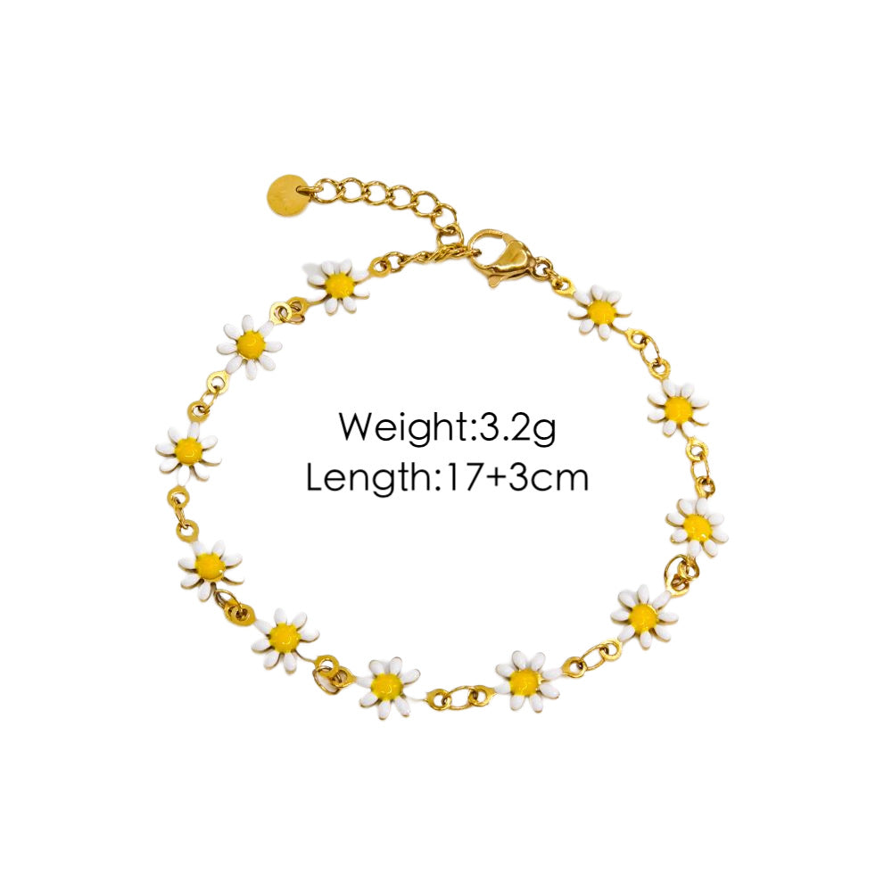 Wholesale Sweet Little Daisy Stainless Steel Necklaces