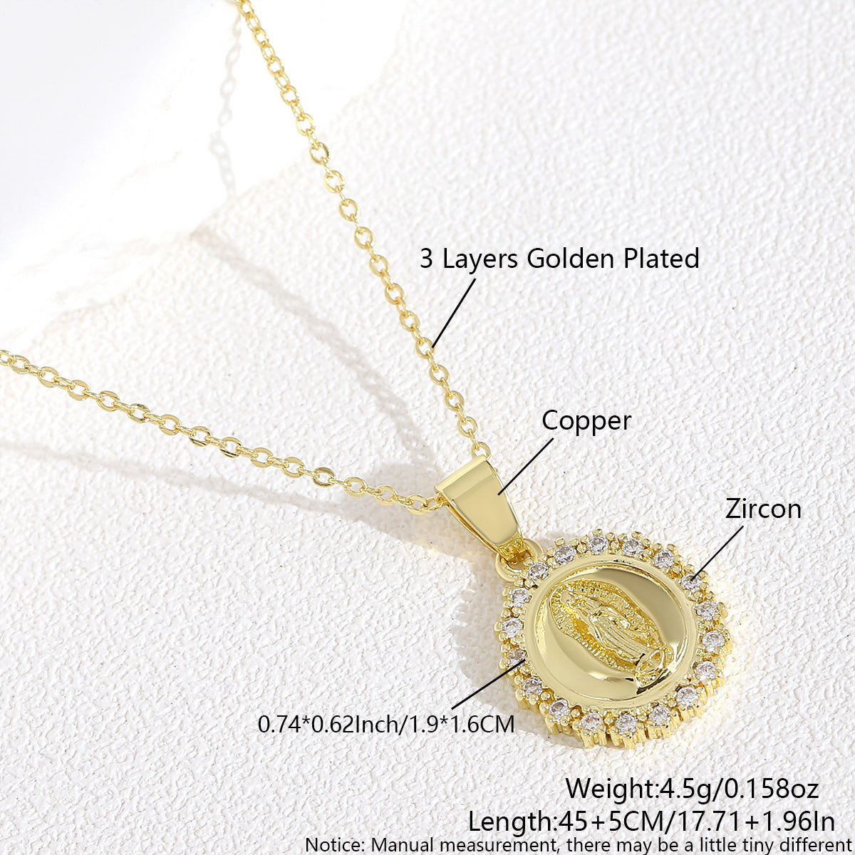 Wholesale Diamond encrusted round card character choker necklace