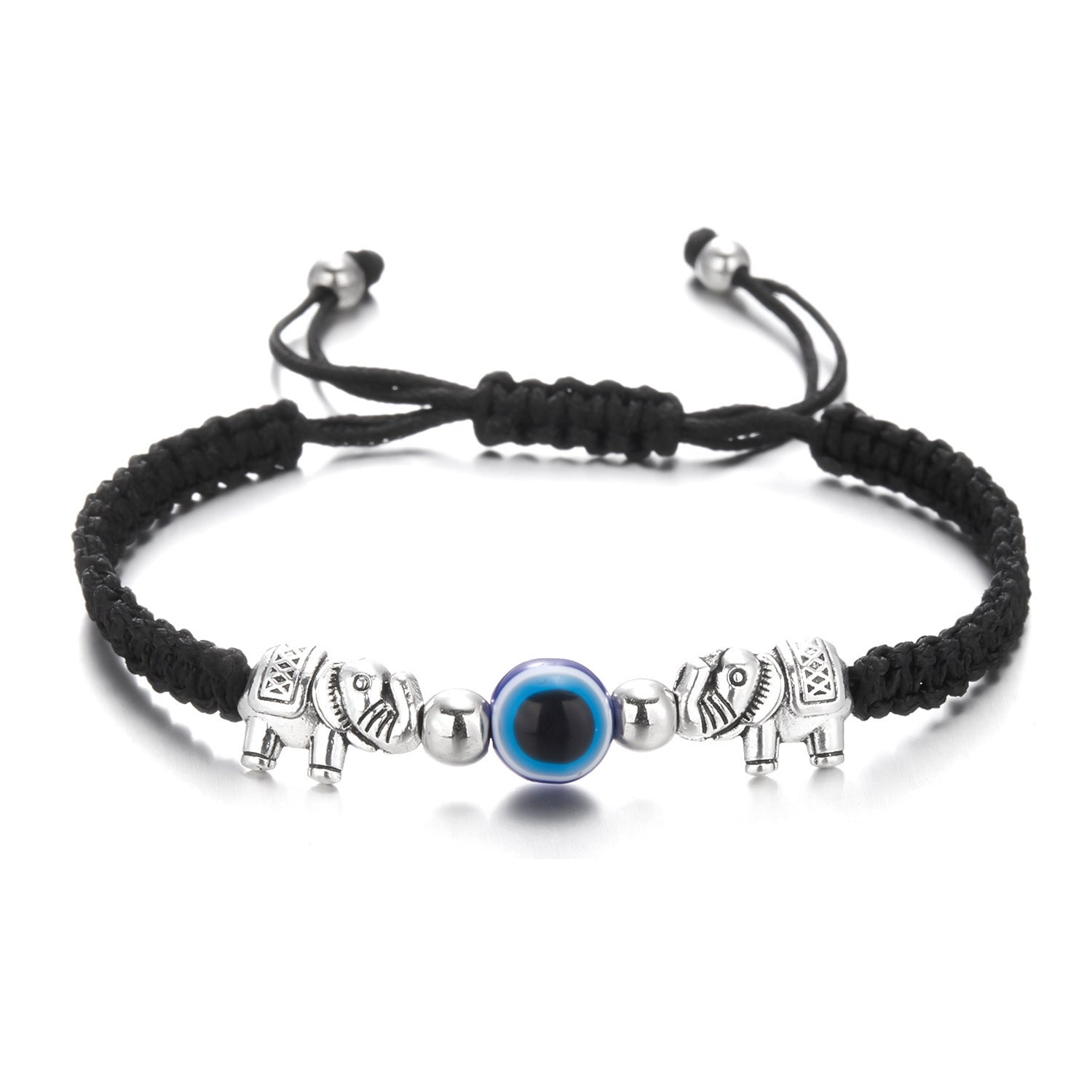 Wholesale Butterfly Devil Eyes Braided Adjustable Bracelet