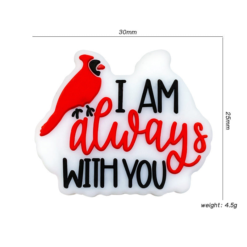 Wholesale 10pcs Parrot Animal Silicone  Focal Beads