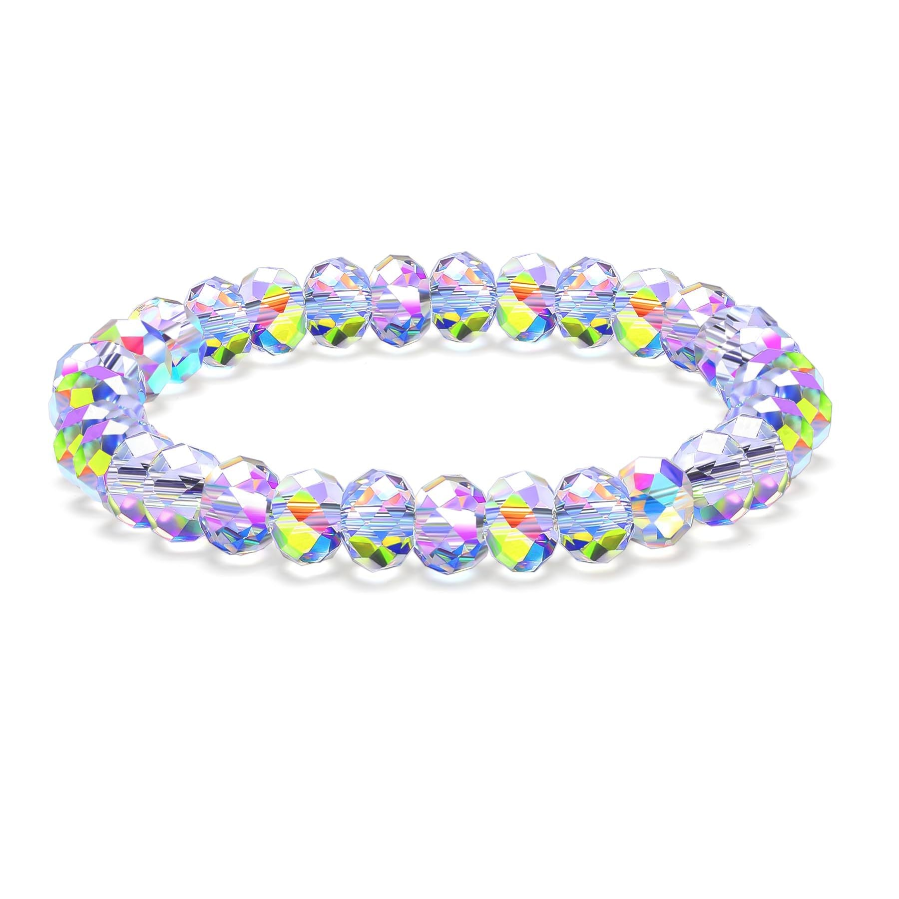 Wholesale Glass Beads Flower Ball Pink Crystal Cube Silver Spacer Beads Colorful Bracelet