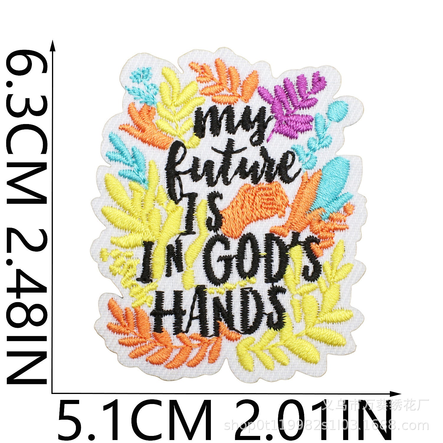 Wholesale Inspirational Embroidered Patch Alphabet Motto Clothing Decorative Accent For Resale
