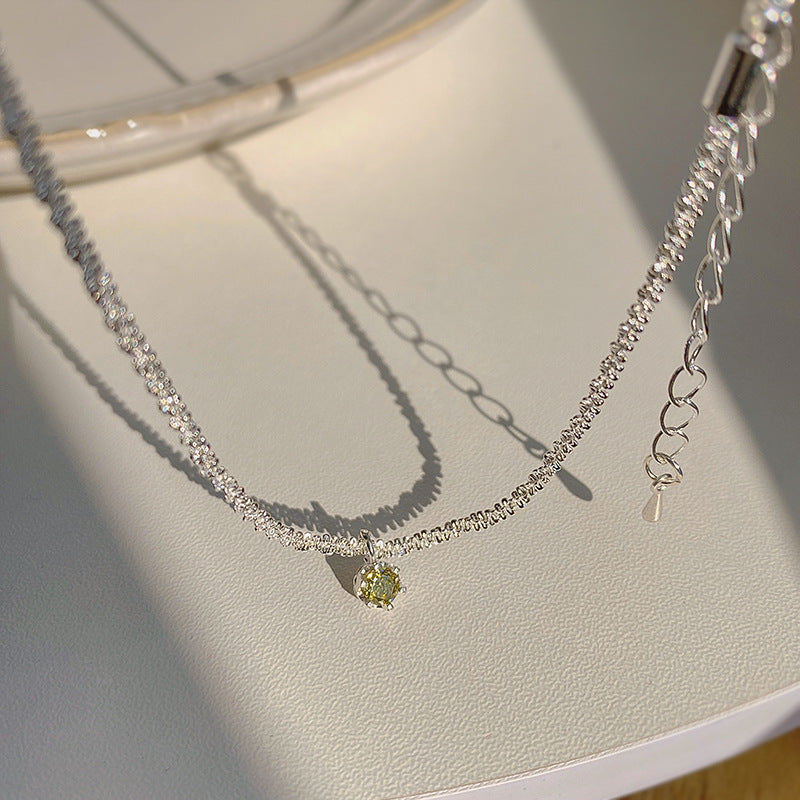 Wholesale 2023 Zircon Sparkling Baby's Breath Star Necklaces