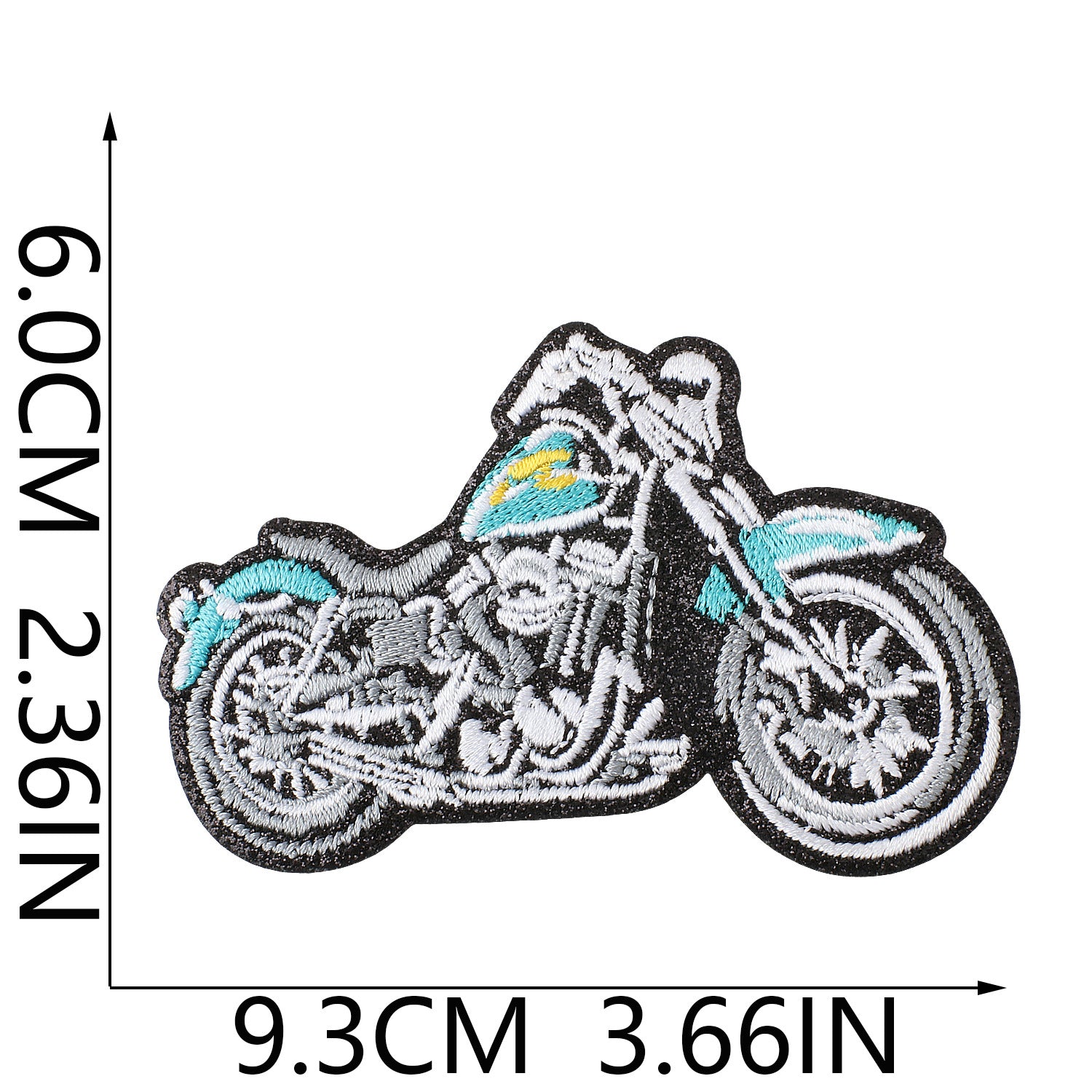 Wholesale Leather Skull  Embroidered Patch Iron On DIY Accessory For Clothing Backpack
