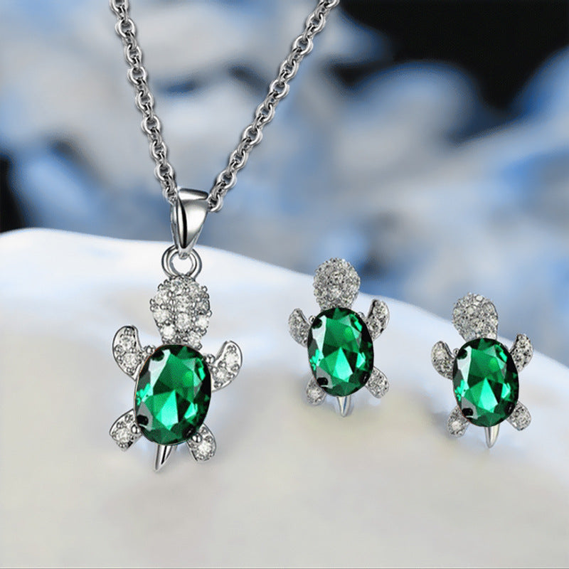 Wholesale Niche Turtle Versatile High-end Necklace Jewelry Set