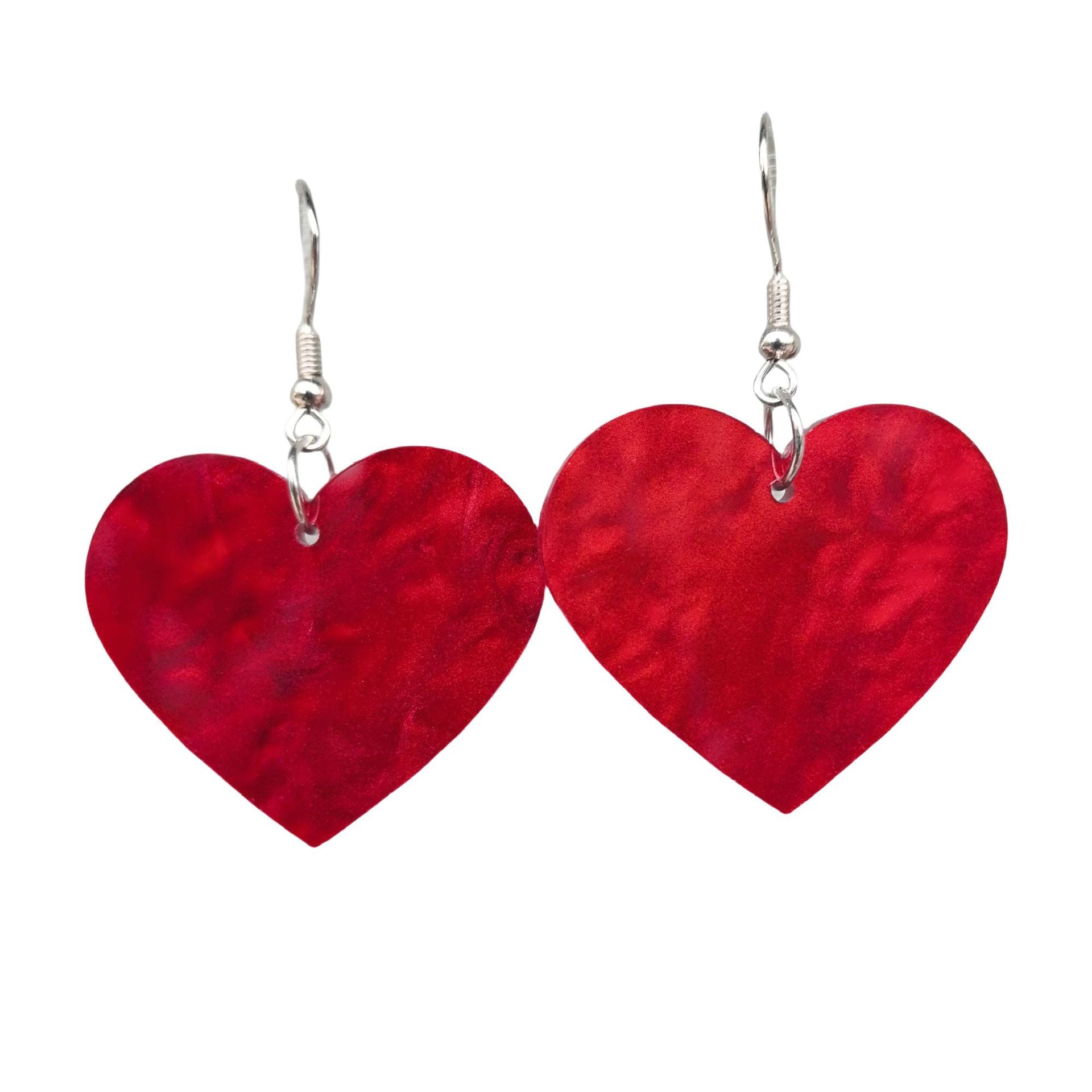 Wholesale Valentine' s Day series pink red sequin love acrylic earrings