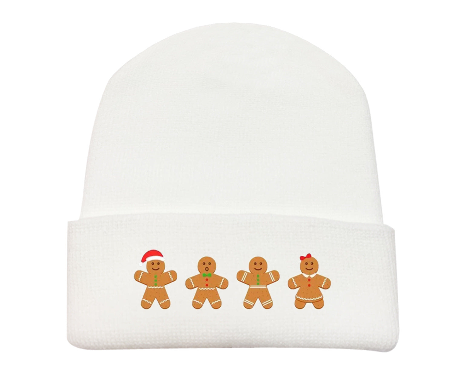 Wholesale Christmas Gingerbread Man Printed Woolen Hat