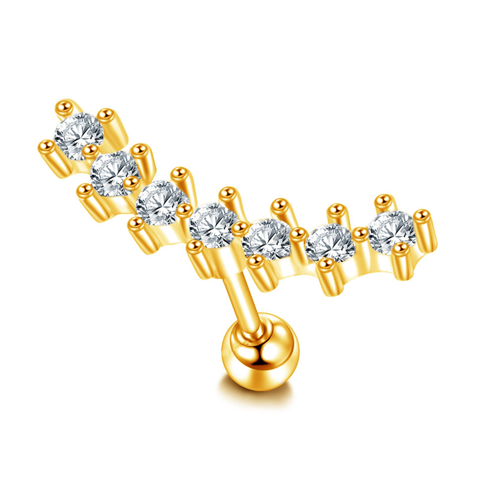 Wholesale Zircon Stainless Steel Ear Bone Nails