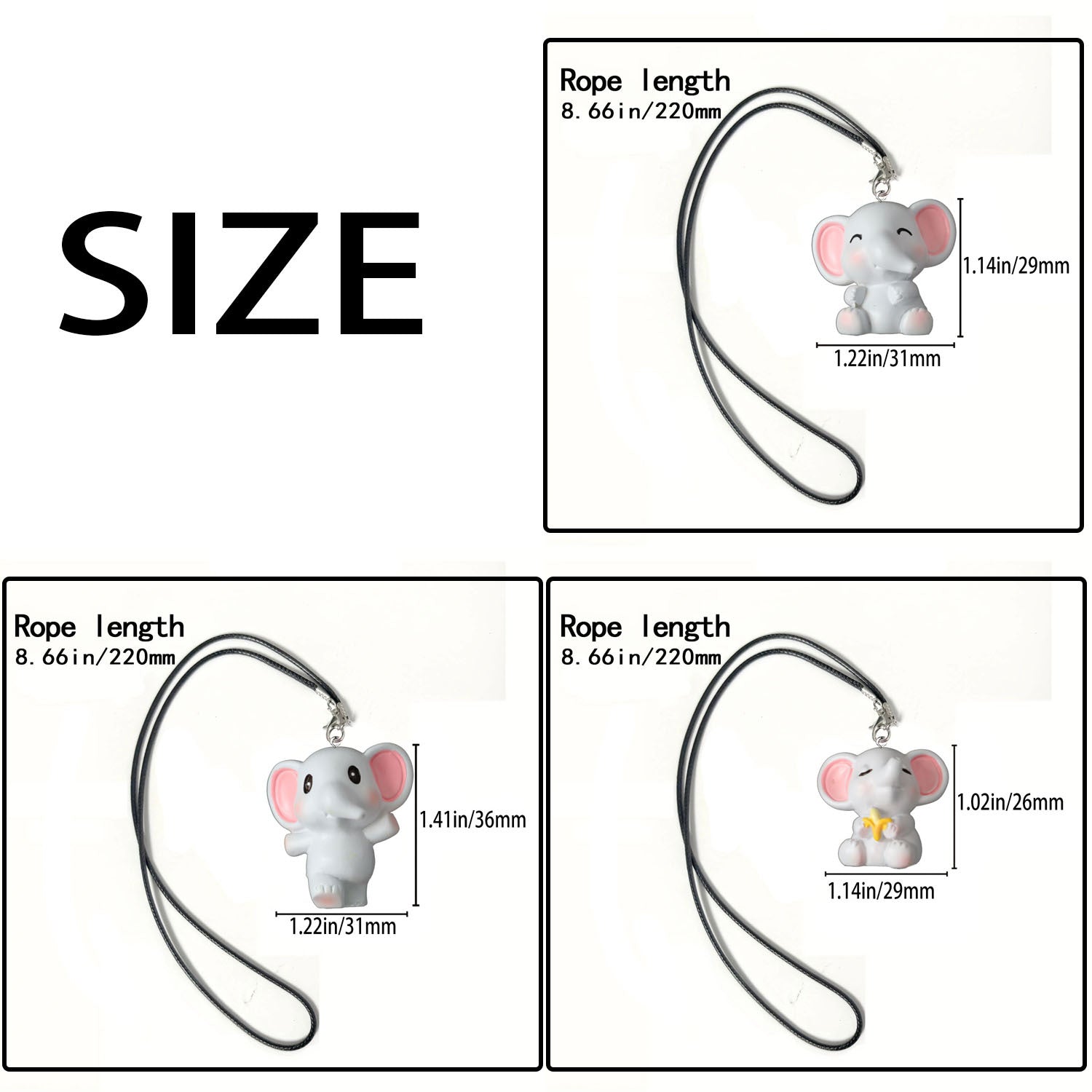 Wholesale Cute elephant car rearview mirror decorative pendant