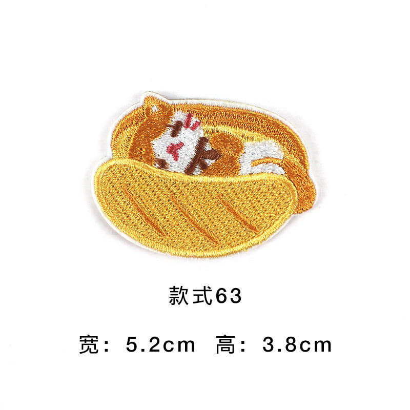 Wholesale Cute Cartoon Embroidered Cloth Patches Self Adhesive Badges For Coat Decoration DIY Craft Supply Gift