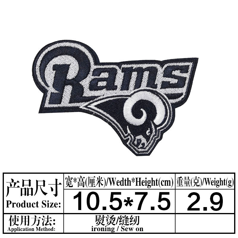 Wholesale Sports Meet Embroidered Fabric Patches for Clothing and Rugby Apparel