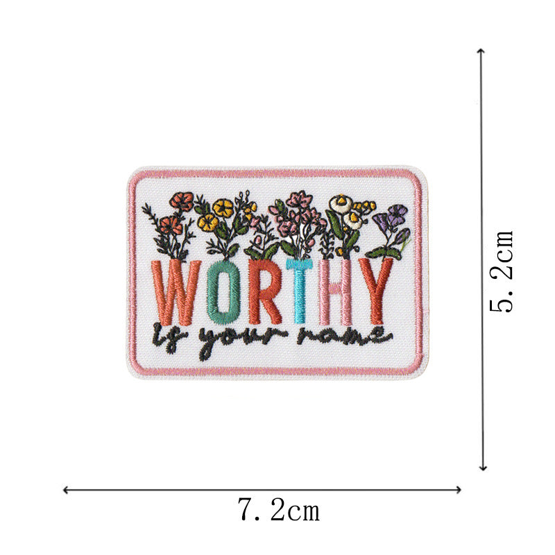 Wholesale Chic Embroidered Patches 16 Pcs Bible Verse Iron On Applique For et Clothing Decoration Resale Gift