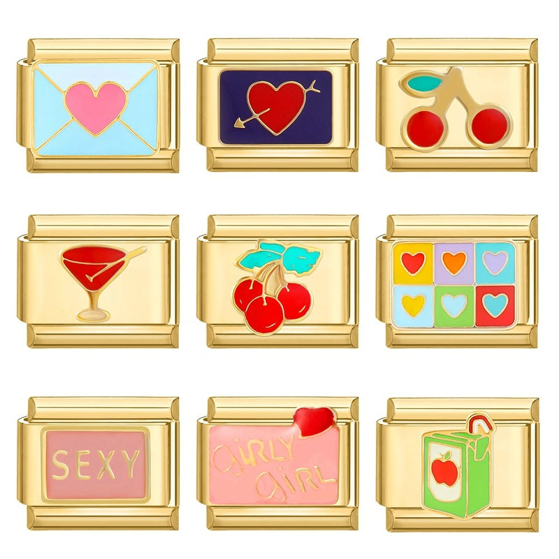 Wholesale Gold-bottomed Retro Creative Crafts Handmade Personalized Charms