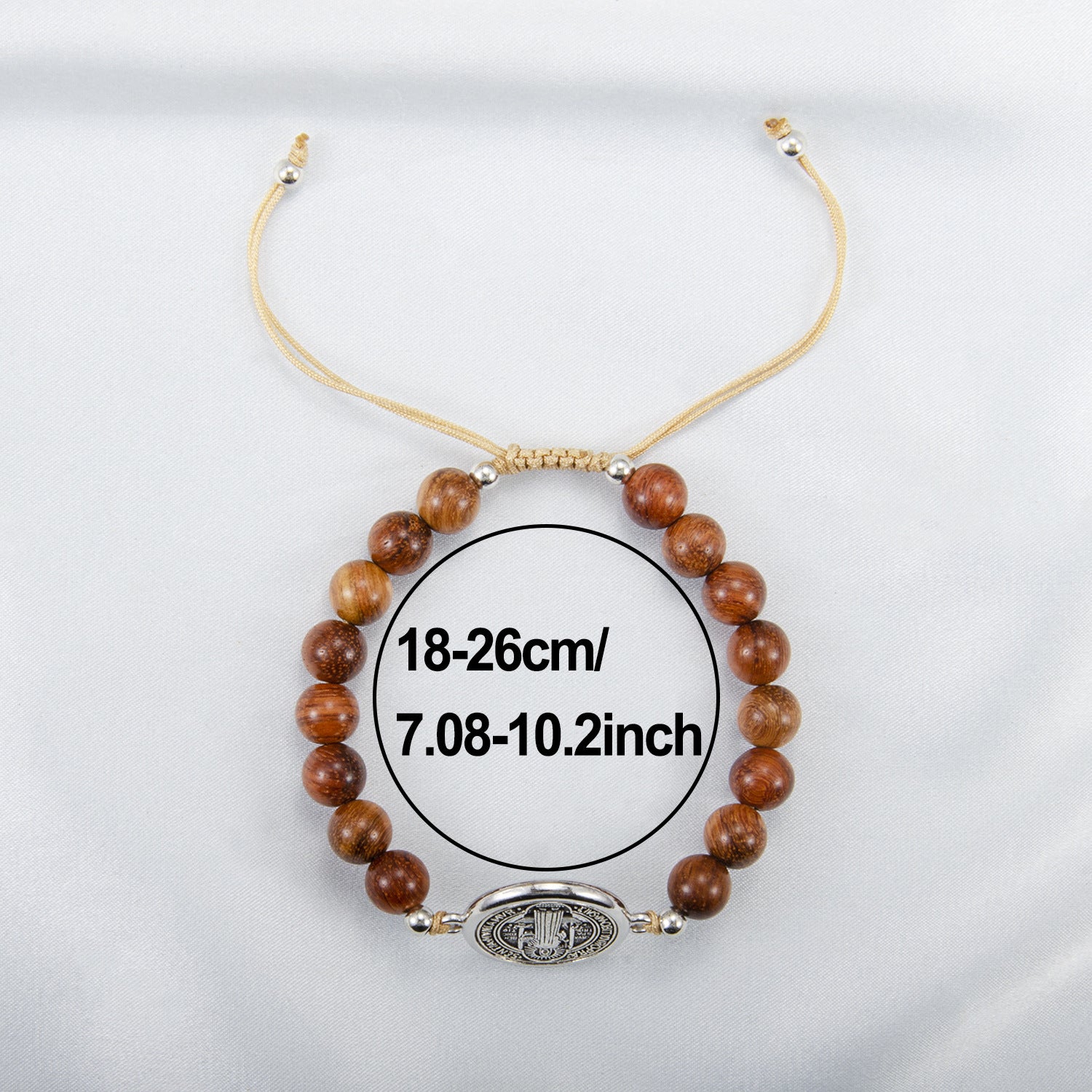 Wholesale Wooden Rosary Alloy Round  Cross  Bracelet