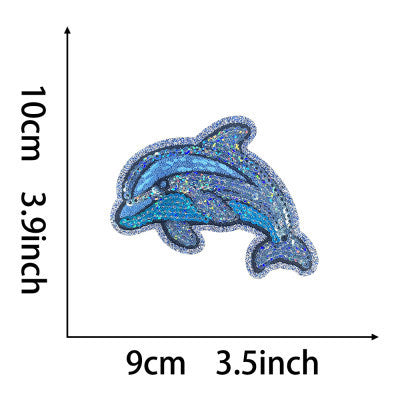 Wholesale Ocean Theme Embroidered Patch Set Fish Sea Creatures Applique Iron On For Coats Fashion Decorative Accessory Gift Resale