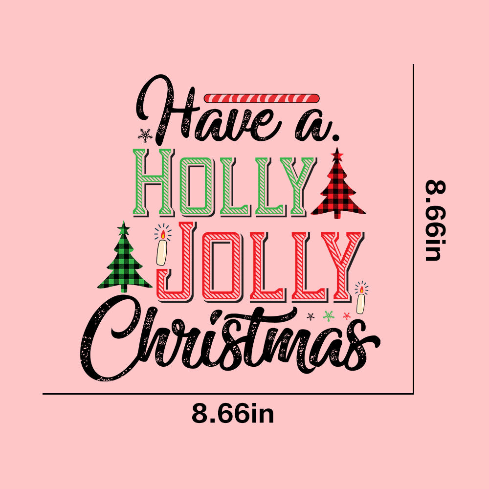Wholesale  10pcs/pack Christmas pattern T-shirt heat transfer UV DTF ready-to-use transfer stickers
