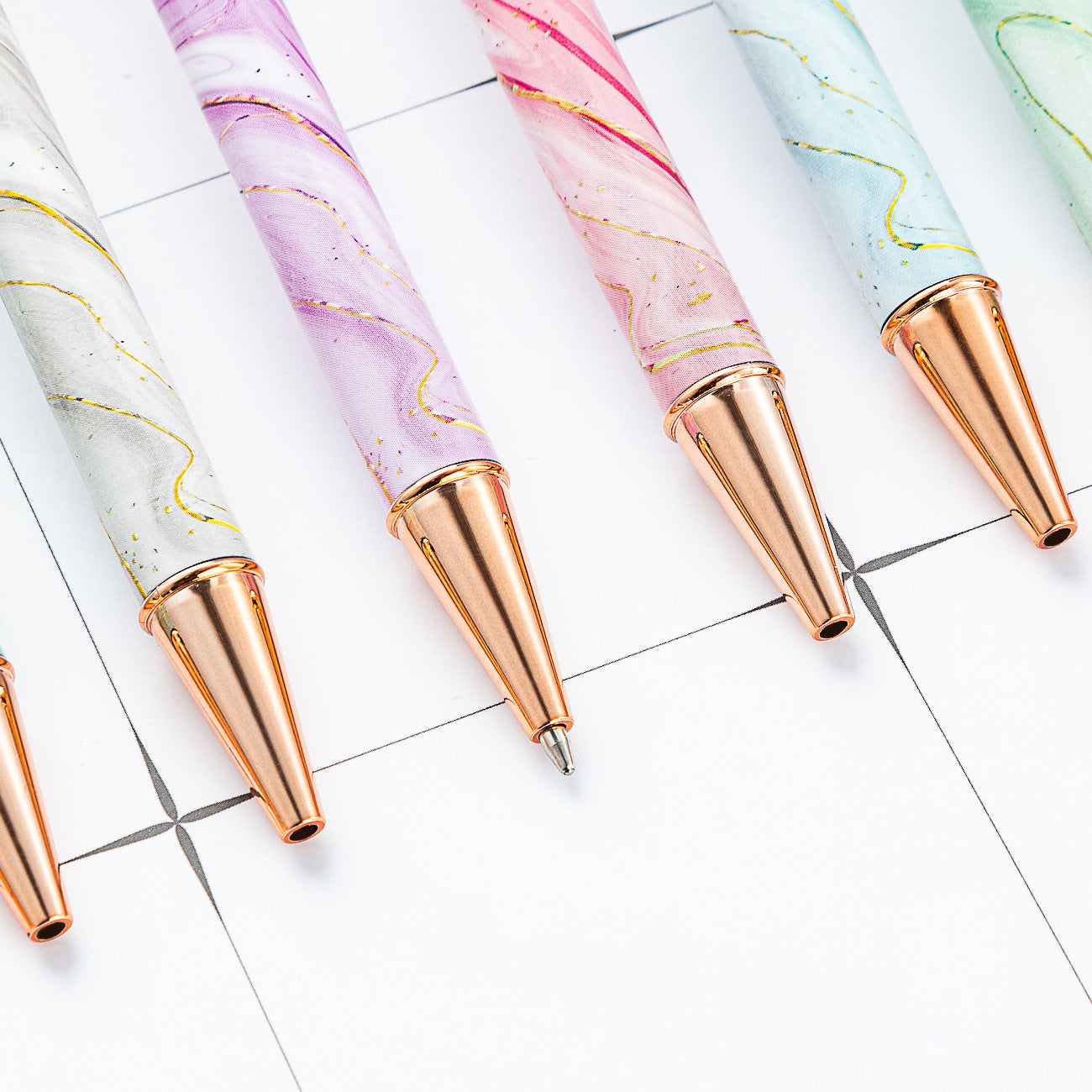 Wholesale Pens Marble Grain Metal Diamond Crystal Pens