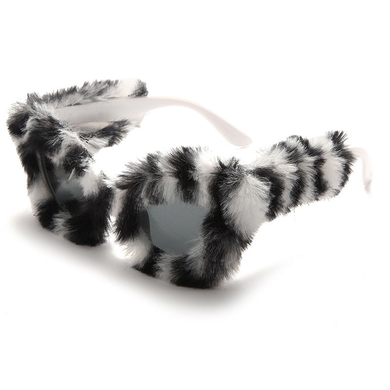 Wholesale Plush Cat Eye PC Sunglasses