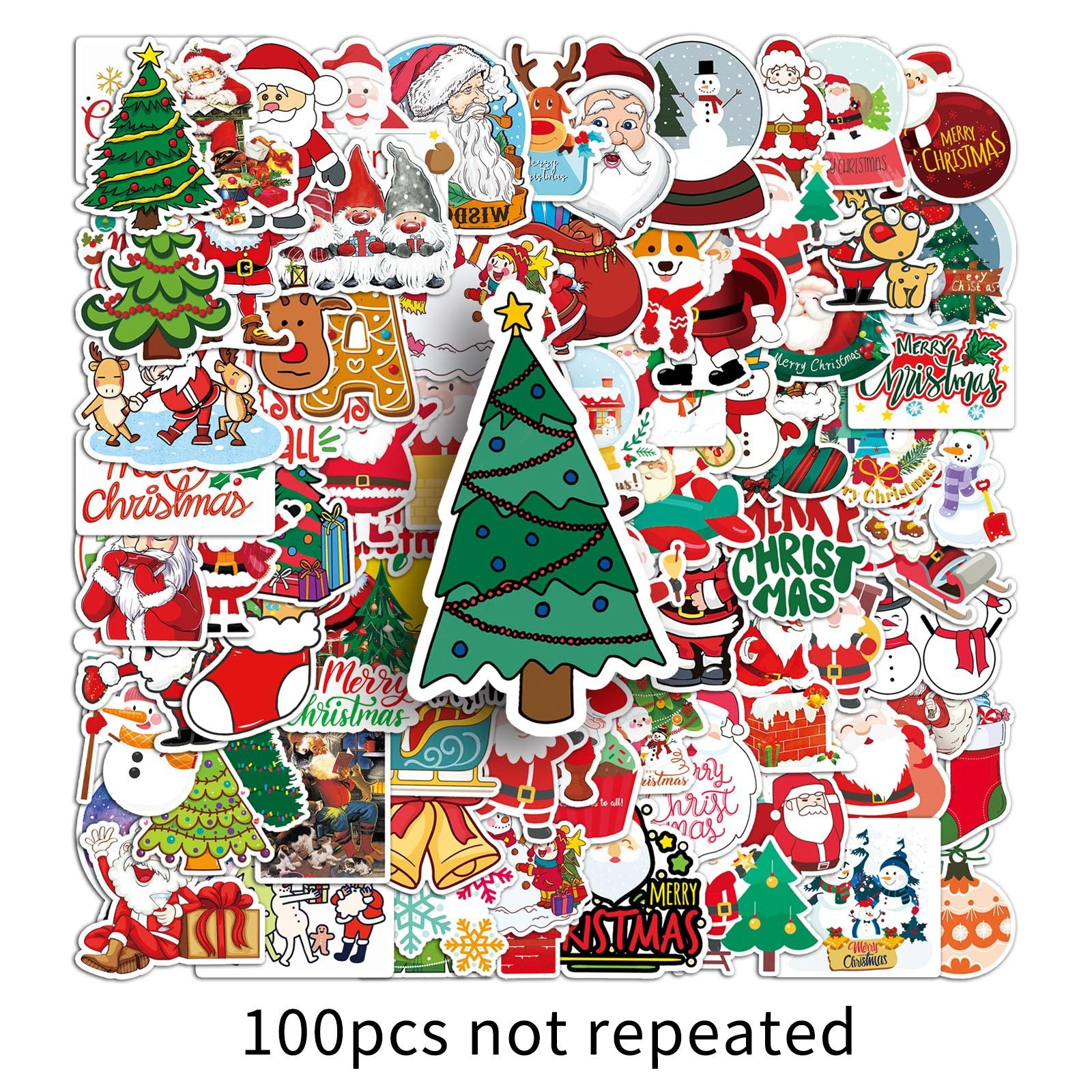 Wholesale 100 pcs/ pack Christmas Graffiti Stickers Waterproof