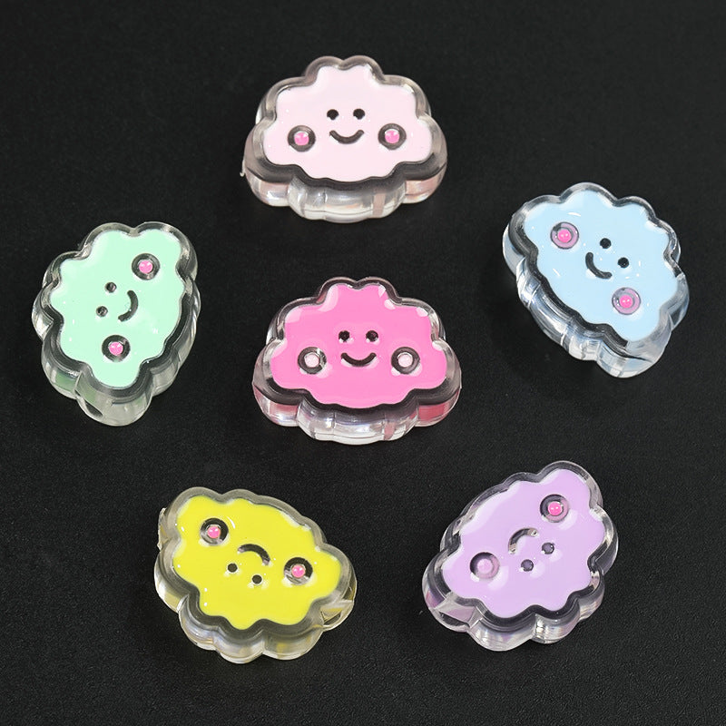 Wholesale 30PCS/PACK Cute Transparent Acrylic Skewer Beads