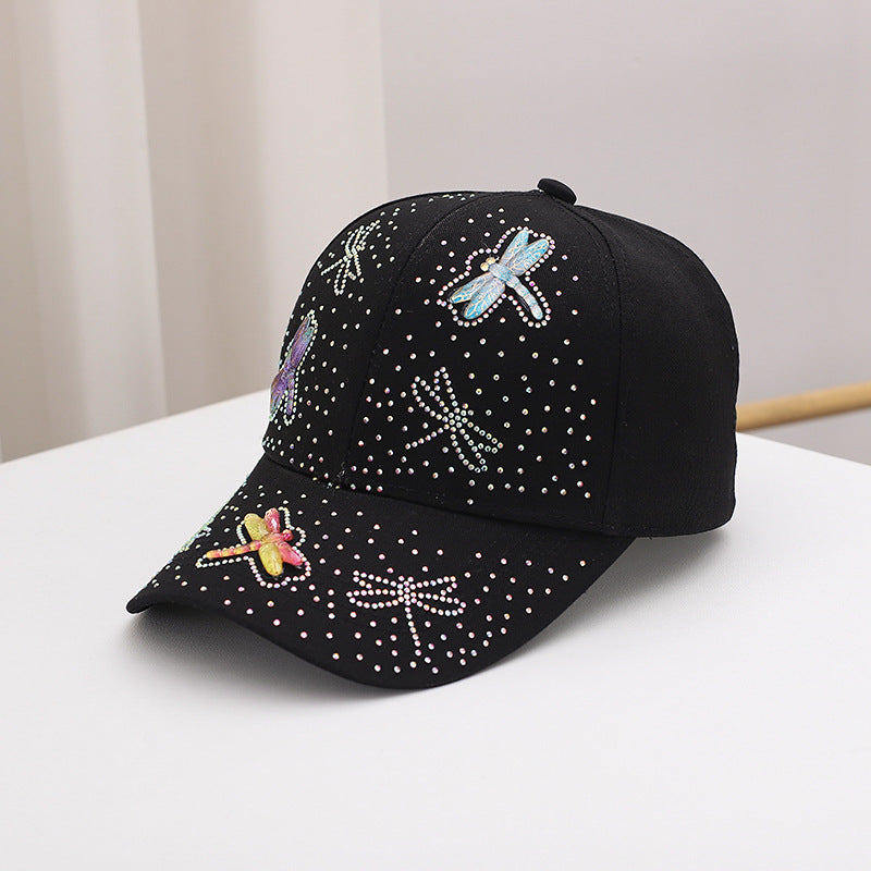 Wholesale Rhinestone butterfly dragonfly baseball cap