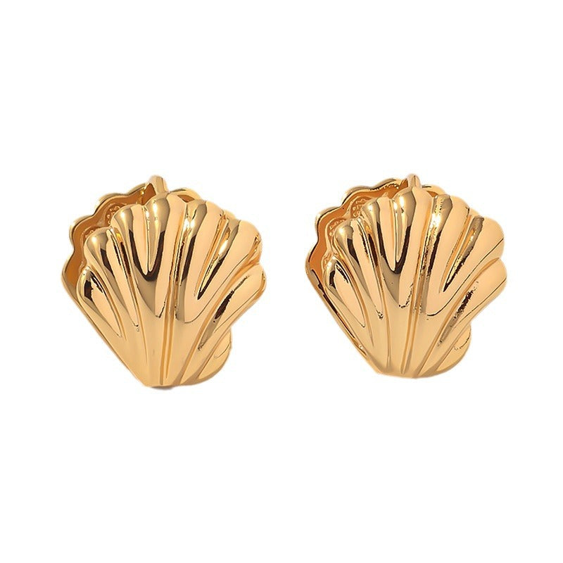 Wholesale Smooth Geometric Hollow Stainless Steel Earrings