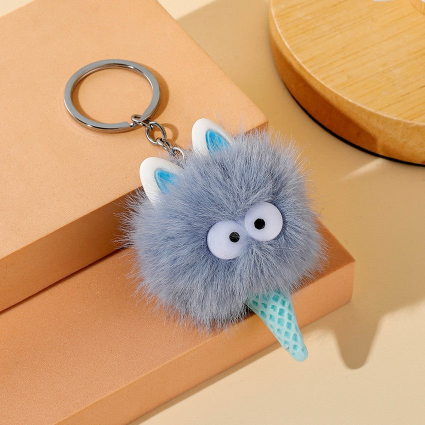Wholesale Cartoon Ice Cream Plush Keychain