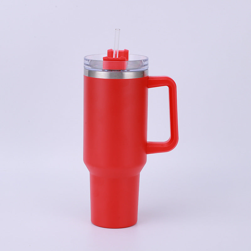 Wholesale stainless steel thermos cup 40oz car cup with handle vacuum large capacity portable sports kettle ice bully