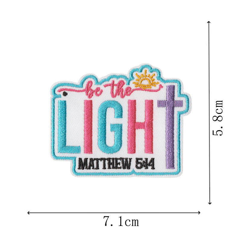 Wholesale Bible Verse Embroidered Iron On Patches Set Of 9 For ets Bags Hats Fashion Accessory For Resale