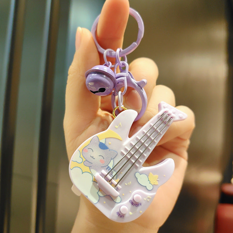 Wholesale Plastic Cartoon Animal Guitar Keychains