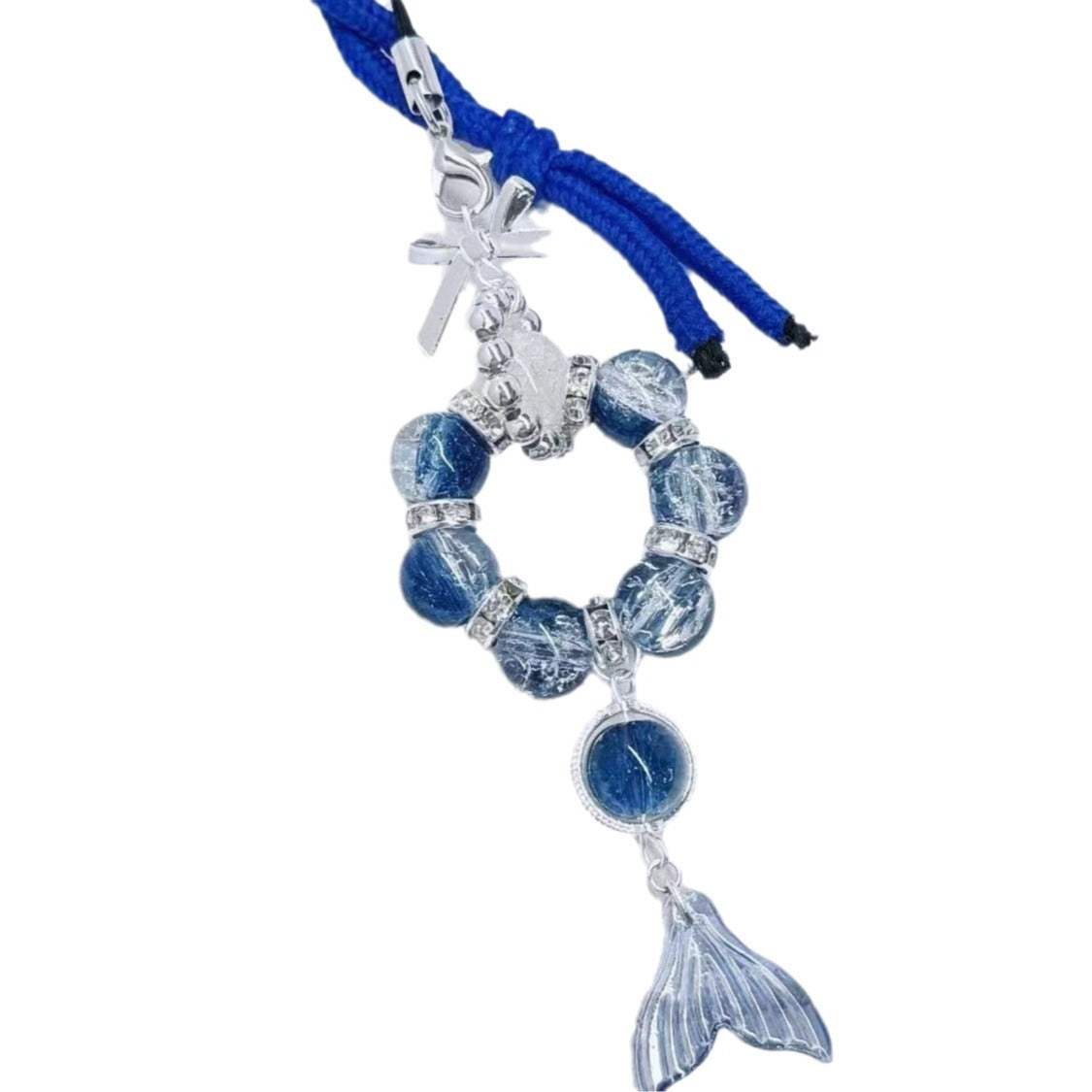 Wholesale Beaded Bow Deep Sea Pendant Keychain