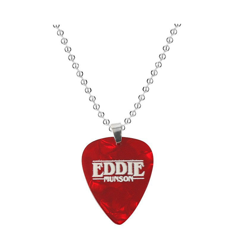 Wholesale Film and Television Heart-shaped Red Print Love Necklace