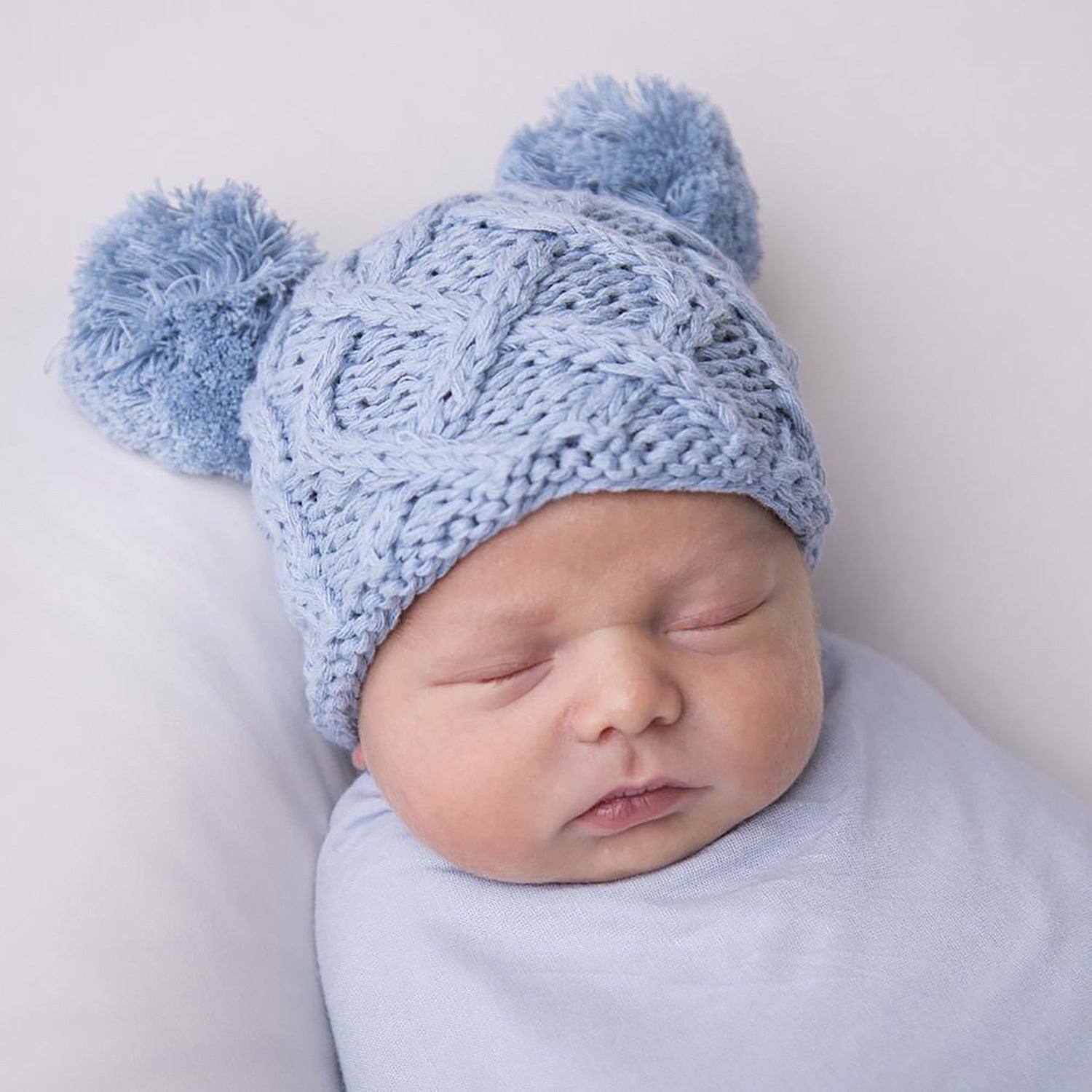 Wholesale Newborn Baby Knitted Double Ball Cap