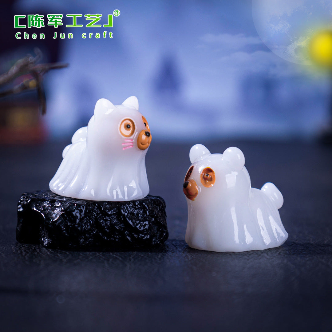 Wholesale  Glow-in-the-Dark Puppy Ghost Doll DIY Decoration Accessory