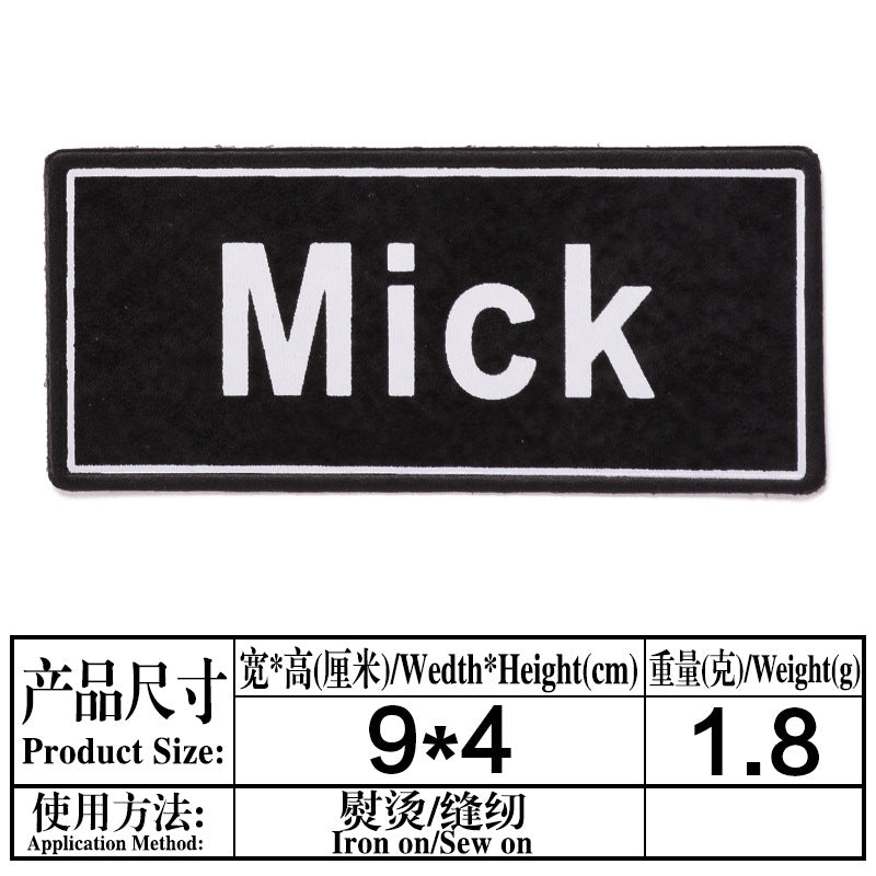 Wholesale Twill Fabric Patches 22 Styles Black White Alphabet Print Decorative Applique For Clothing Bags Hats Towels Resale