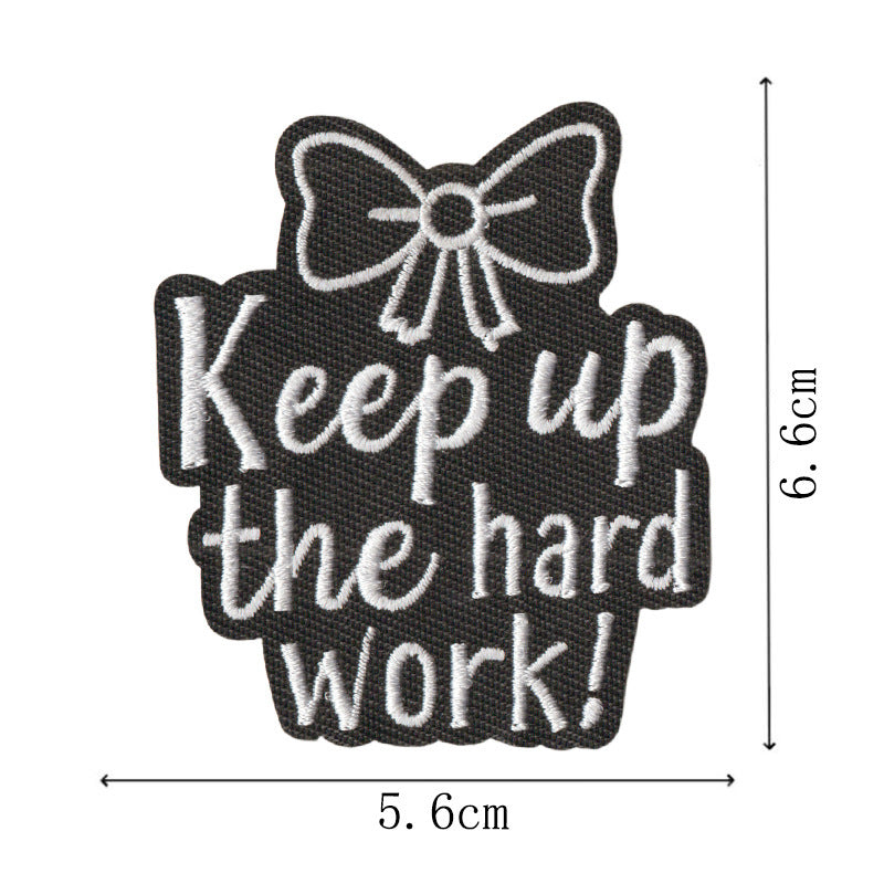 Wholesale Trendy Letter Embroidered Iron On Patches Set Of 9 Stylish DIY Craft Supply For ets Bags Towels